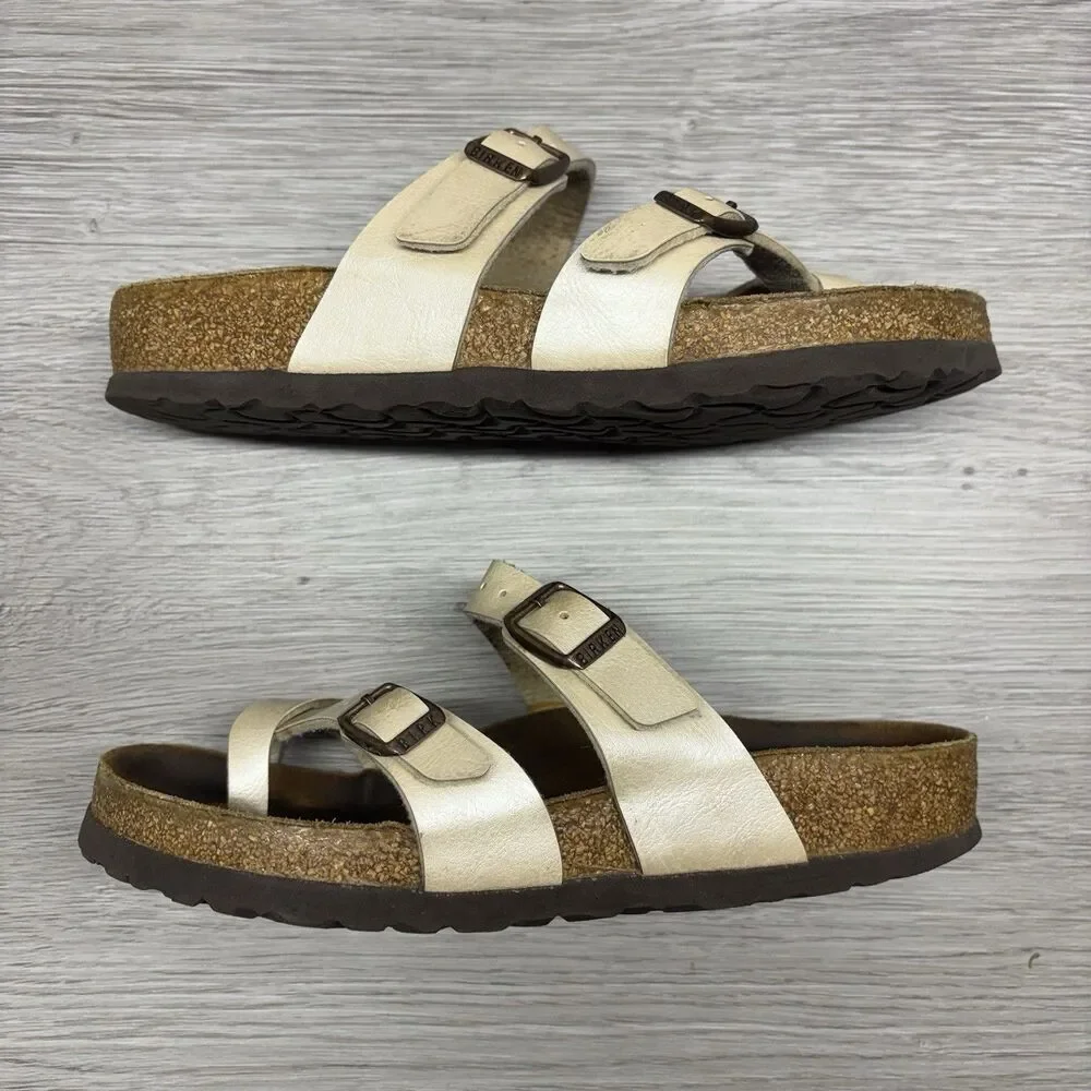 Birkenstock Mayari Sandals Birko Flor Graceful Pearl White Size 36 US 5-5.5